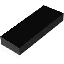 HDPE Block Black HDPE Plastic Sheet 3 x 12 x1 25mm Thick High Density Polyethylene Rectangular Solid Plastic Block for DIY Projects, Crafts, Machining, Home Improvement
