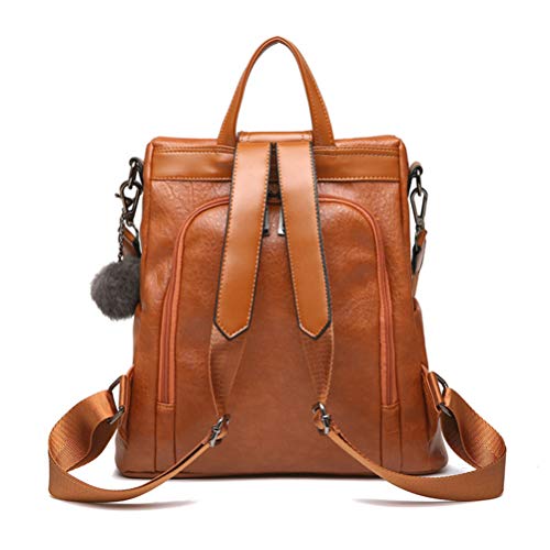 Tendycoco Mochila moderna antifurto conversível de couro PU para mulheres