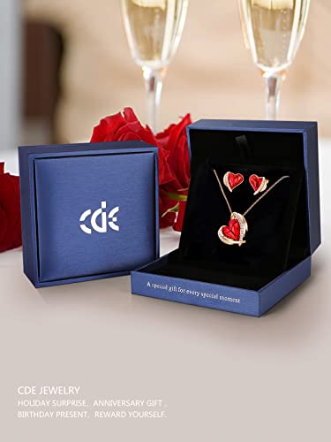 Cde Rose Gold Plated Jewelry Set Mother’s Day Gift Heart Necklaces And Earrings Mom Gifts For Women Wife Stepmom #TOP5
