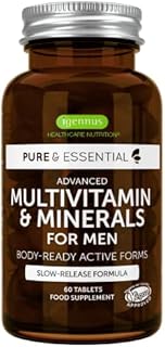 Multivitamin & Minerals for Men, Enhanced with Lycopene, Zinc, Methylated B-Vitamins & Vitamin D3, Energy & Heart Health, 60 Vegan Tablets by Igennus
