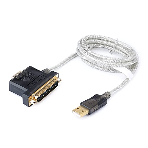 Dtech Usb To Serial Adapter, Db25 Db9 Rs232 To Usb Cable 4 Feet With Ftdi Chip Supports Windows 11 10 8 7 And Mac #TOP4