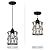 Dolaimy House 2 Pack 1 Light Modern 5.3" Crystal Hanging Kitchen Island Ceiling Pendant Light Fixture,Oil Rubbed Bronze Finish for Bar, Dining Room,Over
