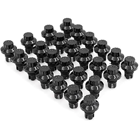 GTOWNWORKS 8 mm Wheel Rim Rivets, 50 Pcs (Black), 8mm/0.31in Hole Replacement Wheel Lip Rivets Nuts Cover