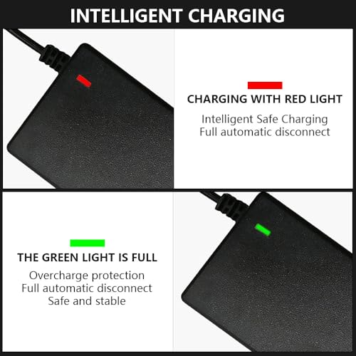E Scooter Ladegeräte, 42V 2A Hoverboard Ladekabel, E Scooter Ladekabel mit 6 Anschlüssen und LED Anzeige, 36V Hoverboard Akku Ladegerät für Electric Scooters Xiaomi M365 Elektroroller Fahrrad
