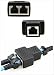 Produktbild SUPTEMPO RJ45 Splitter Adapter Buchse auf 2 weiblich Port Cat 5/Cat 6 LAN Netzwerk Ethernet Splitter Connector