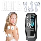 Period Pain Simulator for Men, HOVCEH 9 Modes TENS EMS Machine for Period Pain Relief, Electric Muscle Stimulater Machine with 10 PCS Patches for Back, Shoulder, Neck, Leg