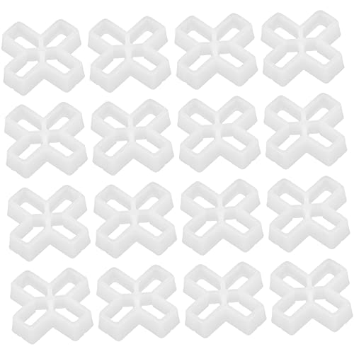 LALAFINA Tile Spacers Tile Leveling System Cross Spacers 10mm 100pcs PVC White Tile Grout Spacers Patio Deck Brick Plastic Shims