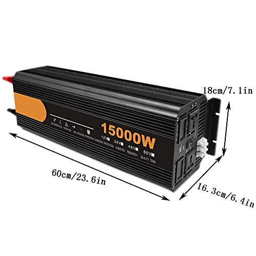 8000W/9000W/12000W/15000W Modified Sine Wave Inverter Dc 12V/24V To Ac 220V Voltage Converter Car Power Inverter With Remote Control And Led Display #TOP6