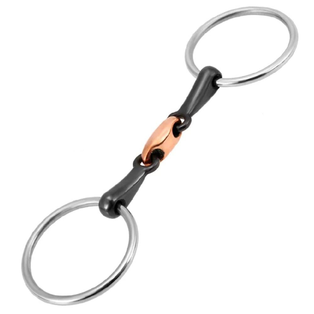SagaSave Mors à cheval en acier inoxydable, mors de cheval en cuivre pour des heures d'entraînement et de course – 105 mm