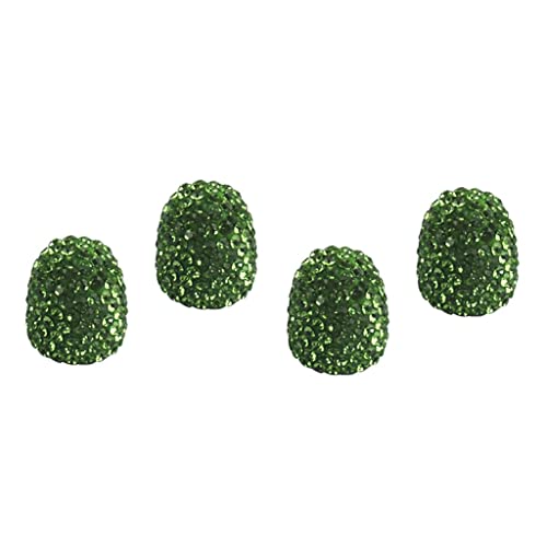 #N/A 4 peças de carro de diamante brilhante anti-ferrugem – Verde, 15 mm