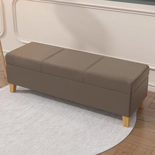 Banco de almacenamiento de terciopelo con asiento acolchado y organizador de zapatos, muebles de entrada con patas de madera, banco de extremo de cama para sala de estar, caja de almacenamiento que