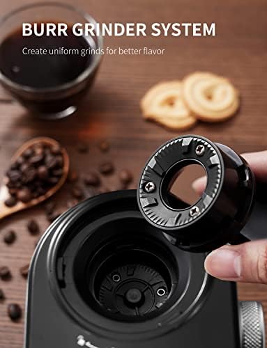 SHARDOR Electric Burr Coffee Grinder, One-Touch Automatic Coffee Bean Grinder for Espresso & French Press, Large 14-Cup Flat Burr Grinder for Home Use - 2