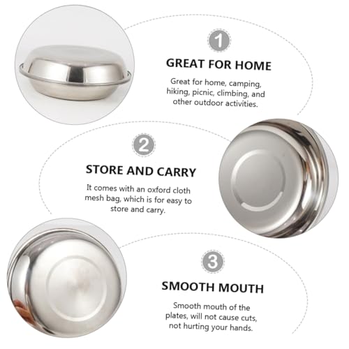ifundom Dining Plates Camping Cutlery Camping Cookware Outdoor Tableware for Hiking Picnics BBQ - Image 9