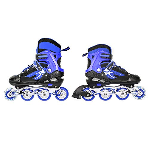 YIFAA Patins à Roulettes Ajustables - Pour Enfants Et Ados, Taille S/M, Couleur Rose