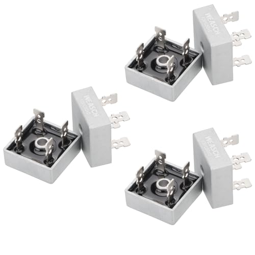 Weasch 6Pcs Bridge Rectifier Diode, KBPC5010, AC to DC, 1000V 50A, 4 Pin, Full Wave Single Phase Metal Housing Bridge Rectifier (6)