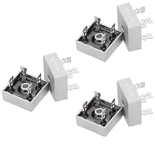 6Pcs Bridge Rectifier Diode, KBPC5010, AC to DC, 1000V 50A, 4 Pin, Full Wave Single Phase Metal Housing Bridge Rectifier 6