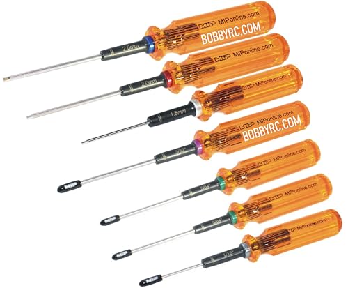 Rc Tools MIP Standard SAE & Metric Hex Set (7) 3/32 5/64 1/16 .050 1.5mm 2.0mm 2.5mm