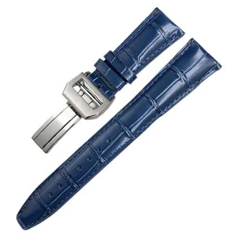 Bracelet montre cuir boucle déployante évite chute IWC 22mm