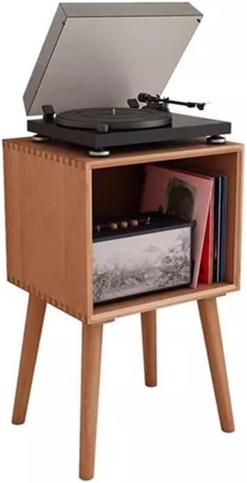 Cd Rack Vinyl Record Cabinet Wooden Storage Rack Bookcase Magazine Shelving,