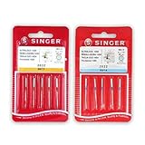 Pack de 10 Agujas Singer 2022 (501R - 502R) para Overlock Singer 14SH, 14CG y otras Grosores 80/12 y 90/12 ELx705 15x1