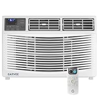 8000 BTU Window Air Conditioner with Remote, Cools Rooms Up to 350 Sq. ft., 3 Cooling & Fan Speeds, Quiet Operation, LED Digital Display, Easy Installation Kit Included, Ideal for Bedroom & Office