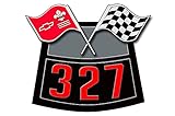 247Skins Vinyl Decal Compatible with Chevy Air Cleaner Filter - 327 Flag