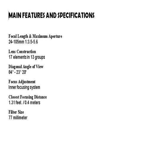Ficha técnica Canon EF 24-105mm f/3.5-5.6 IS STM Lens refurbish - Fernando Cortés