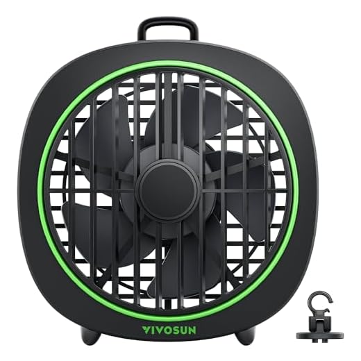 VIVOSUN AeroWave D4 10cm Grow Ventilator Oszillierend Clip Ventilator Grow mit Haken, 3 Geschwindigkeiten, Starker & Leiser Luftstrom, Luftstromwinkel Einstellbar für Hydrokultur, Zirkulation, Kühlung
