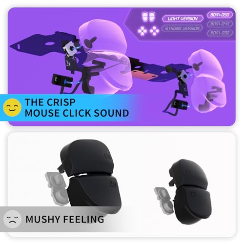eXtremeRate Light Version Whole Clicky Kit V2 for PS5 Controller BDM-050 Shoulder Face Buttons, Micro Switch L2R2 Clicky Hair Trigger Kit and Tactile L1R1 Face Buttons Mouse Click for PS5 Controller