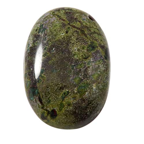Jaspe sang dragon cabochon naturel ovale 42,15 carats, pierre fine en vrac Ni42