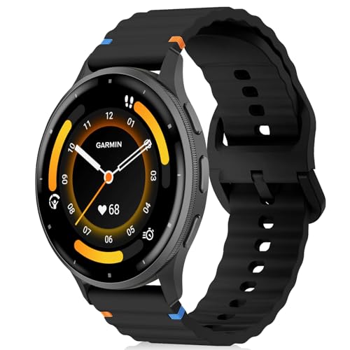 [RosMank] 22mm �V���R�� �o���hGarmin Venu 4 45mm/Venu 3 45mm/Venu 2/Vivoactive 4/Active�Ή��A Garmin Forerunner 570 47mm/Forerunner 265/25