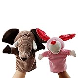  YXiang Marioneta de Mano Animal Juguetes Regalo para niños Accesorios de enseñanza Juguetes para niños (Conejo Elefante)