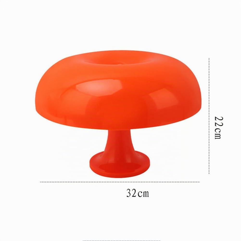 AoLa Pilz Tischlampe Orange LED Mushroom Lampe mit Kabel 3000K/4000K/6000K Tischleuchte Nachttischlampe Moderne Deko Pilz Lampe Schlafzimmer Nachtlicht