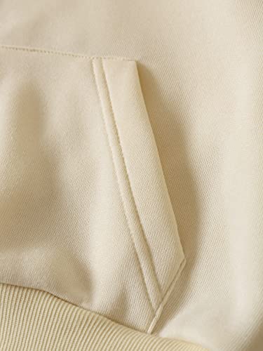 Femmes à capuche pull manches longues abricot taille S sweat décontracté