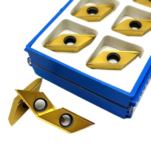 Turning Tool,Indexable External Carbide Turning 10PCS XCET170404 KT8060 Hard Alloy External Turning Tool Metal Turning Tool Chamfering Blade