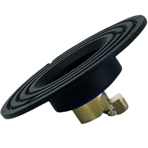 Downspout Universal Brass Floor Drain core, Shower Floor Drain Backflow Preventer with Cuttable/Variable Diameter Gasket,Suitable for Caliber 1.25"-1.65" (Brass-1 Ste)