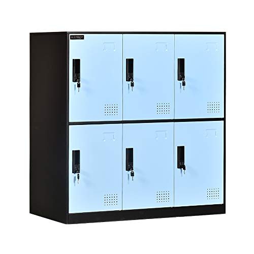 6 Door Locker Office Storage Locker Home And School Storage Organizer Metal Storage Cabinet With Lock For Classroom Gym Kids Room Playroom (Blue) #TOP5
