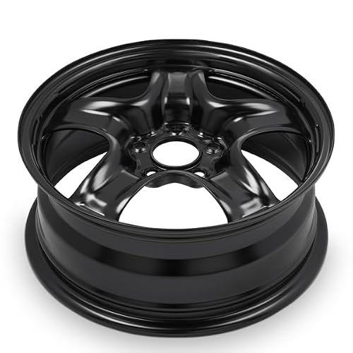 New OEM Replacement Wheel for 2007-2011 Chevrolet HHR 16x6.5 inch Steel Rim Painted Black Fit 215/55R16 - Thumbnail 3
