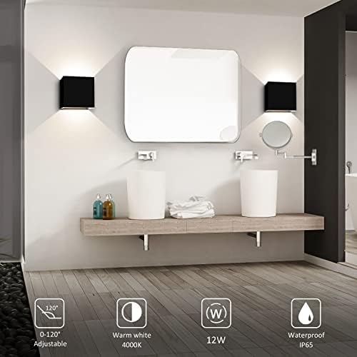 Applique murale IP65 Kingwei 12W à faisceau réglable pour une façade sublimée - 6