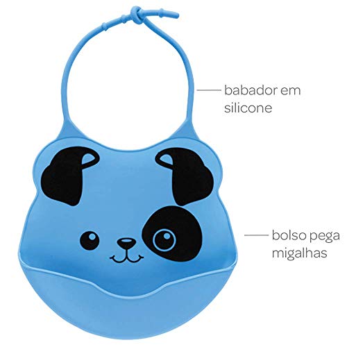 Babador De Silicone Com Pega Migalhas, Buba, Colorido