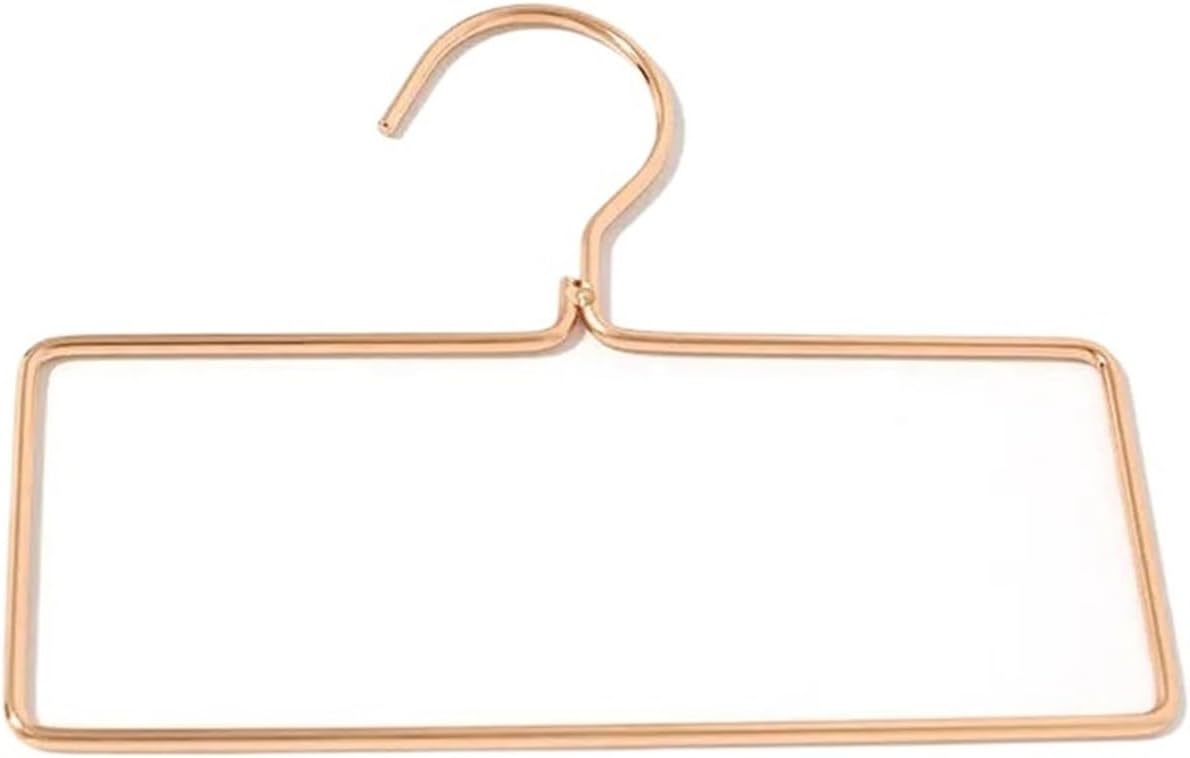 5 PCS Rectangle Scarf Tie Towel Shawl Storage Metal Hanger Rack Muslim Hijab Space Black(Golden)