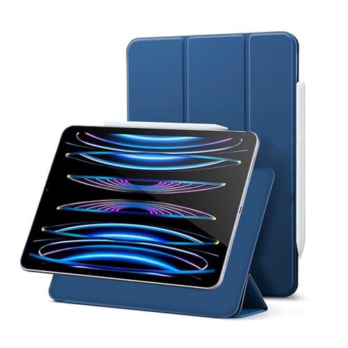 Etui magnétique iPad Pro 11 Evetane bleu avec support antichoc pour tablette