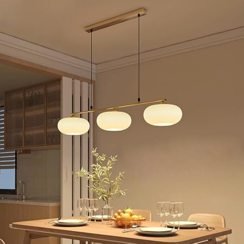 Lustres Créative Style Scandinave Suspendue Abat-jour Verre Laiteux Lampe Suspension 3 Flammes...