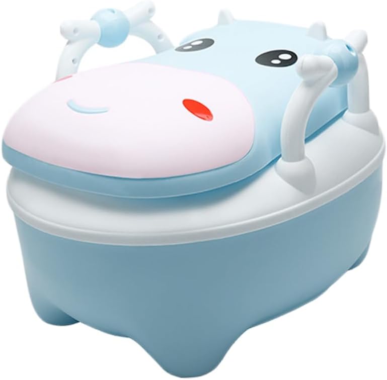 KOMBIUDA Funny Potty Training Seat Portable Travel Toilet for Toddlers Bed Pan Brush Pu Materials Easy to Clean