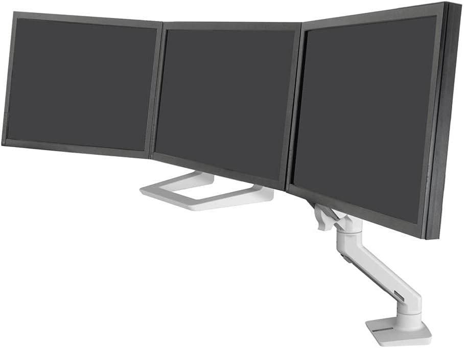 Ergotron – HX Triple Monitor Bow Kit – Add-on for HX Desk and HX Wall Monitor Arms – White