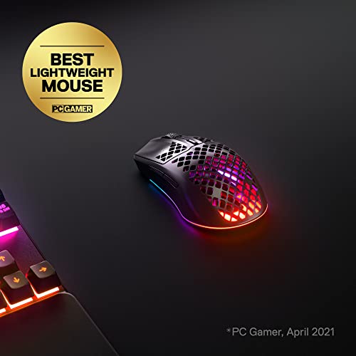 Steelseries Aerox 3 Wireless - Super Light Gaming Mouse – Onyx & Apex 3 Rgb Gaming Keyboard – 10-Zone Rgb Illumination – Ip32 Water Resistant – Premium Magnetic Wrist Rest #TOP3