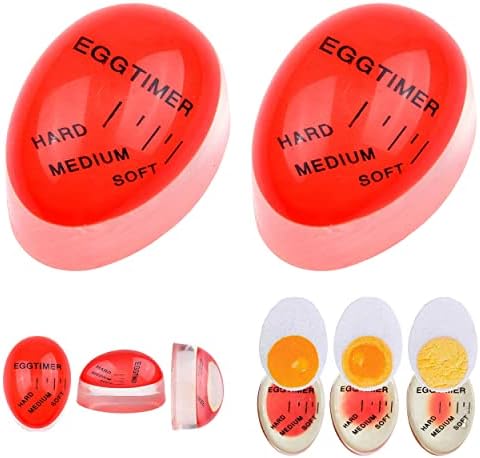 2Pcs Egg Timer,Colour Changing Boiled Egg Timer,Color Changing Indicator Soft Medium and Hard Boiled Eggs Heat Sensitive Safe Durable Kitchen Tool for Breakfast,Cooking Kitchen,Gift and Home Use