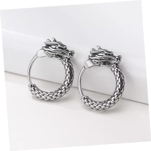 VALICLUD 1 Par De Brincos Com Padrão De Dragão Brincos Da Moda Brincos De Argola Brincos Masculinos