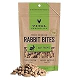 Vital Essentials Freeze Dried Dog Treats | Rabbit Bites, Single Protein | Premium Quality | Grain Free Training Treats for Dogs, 2 oz Bag