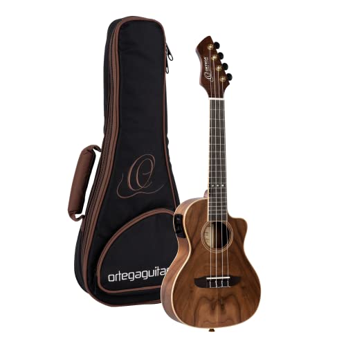 Ortega Guitars Ukulélé Concert électro-acoustique – Série Horizon – tête inversée – Housse incluse – Noyer, Okoumé (RUWN… - Les Beatles, Paul McCartney, John Lennon, RIngo Starr, George Harrison Ortega Guitars Ukulélé Concert électro-acoustique - Série Horizon - tête inversée - Housse incluse - Noyer, Okoumé (RUWN…